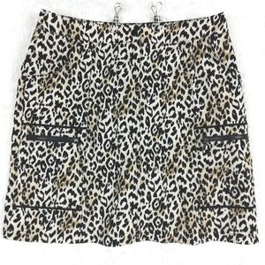 Zenergy Golf Chico's Womens Skirt Skort‎ Mini Leopard Print Cargo Pockets 0